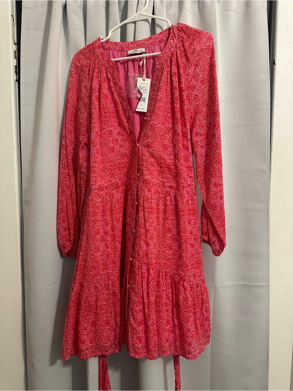 Vineyard Vines sand scarf print tiered dress